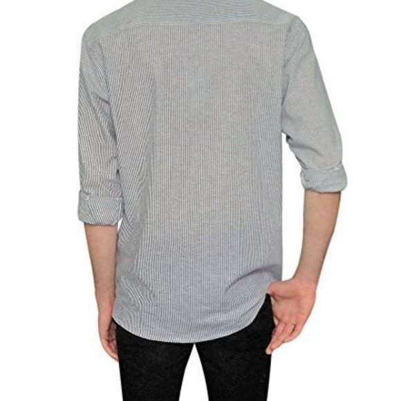 Lee Valley Men's Irish Collarless Grandad Shirt M - Picture 3 of 8